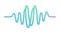 Teal and Green Audio Equalizer Waveform, vector design Generative AI Royalty Free Stock Photo