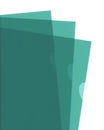 Teal green document folders Royalty Free Stock Photo