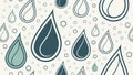 Teal and Grey Raindrop Pattern, vector design Generative AI Royalty Free Stock Photo