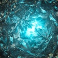 Teal Ice Crystals Closeup: Abstract Winter Background Royalty Free Stock Photo