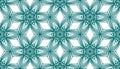 Teal Kaleidoscope Flowers - Tileable Pattern