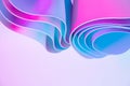 Teal and magenta abstract curves.