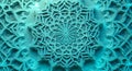 Teal Mandala Design with Intricate Patterns Royalty Free Stock Photo