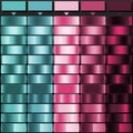 Teal Muted Teal Light Pink Muted Pink and Dark Maroon solid color with Metallic Gradient Color Bundle. Perfect for Gradient Royalty Free Stock Photo