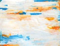 Teal and Orange Abstract Art Painting Royalty Free Stock Photo