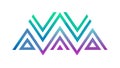 Teal and Purple Triangle Geometric Art, vector design Generative AI Royalty Free Stock Photo
