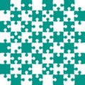 Teal Puzzle Pieces - JigSaw Vector - Field Chess Royalty Free Stock Photo