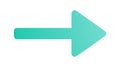 Teal Right Arrow, Forward Progress Symbol, vector design Generative AI Royalty Free Stock Photo