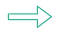 Teal Right Arrow: Modern Progress Vector Graphic, vector design Generative AI Royalty Free Stock Photo