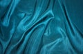 Teal Silk Shantung Fabric Royalty Free Stock Photo