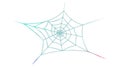 Teal spiderweb vector art, ethereal and intricate network design. vector design Generative AI Royalty Free Stock Photo