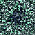 Teal squares mosaic elegant pattern