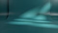 Teal studio backdrop with dramatic soft light and shadow patterns Royalty Free Stock Photo