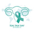 Teal Talk Day vector