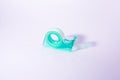 Teal Tape Roll Dispenser Office Supply White Background Pure Bright Royalty Free Stock Photo