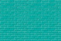 Teal wall background. Blue green brick texture. Light green color background stone wall. Urban cyan texture. Vector Royalty Free Stock Photo