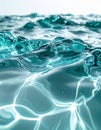 Teal Water Surface with Sunlight Reflecting Underwater Abstract Water Texture Royalty Free Stock Photo