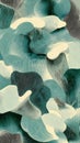 Teal and white abstract leaf shapes Royalty Free Stock Photo