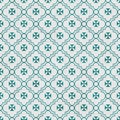 Teal and White Maltese Cross Symbol Tile Pattern Repeat Background