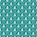 Teal and White Money Bag Repeat Pattern Background