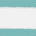 Teal and White Torn Chevron Frame Background