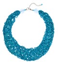 Teal Woven Bead Necklace Royalty Free Stock Photo
