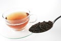 Tealeafs on a spoon Royalty Free Stock Photo