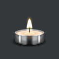 Tealight burning realistic candle