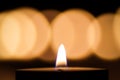 Tealight candles in the dark