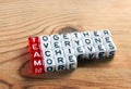 Team acronym on dices Royalty Free Stock Photo