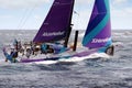 Team AKZONOBEL in race after leave the port of Alicante. Royalty Free Stock Photo