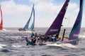 Team Akzonobel in race after leave the port of Alicante. Royalty Free Stock Photo