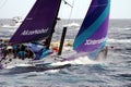 Team Akzonobel in race after leave the port of Alicante. Royalty Free Stock Photo