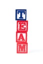 Team - Alphabet Baby Blocks on white Royalty Free Stock Photo