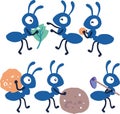 Team Ants in Action Insects Working Together Vector