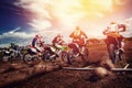Motorcross stunts bike. Royalty Free Stock Photo