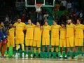 Team Australia before group A basketball match of the Rio 2016 Olympic Games against team USA