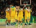 Team Australia after group A basketball match between Team USA and Australia of the Rio 2016 Olympic Games at Carioca Arena 1