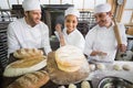 Team of bakers working together Royalty Free Stock Photo