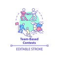 Team-based contests concept icon
