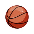 team basketball ball cartoon vector illustration Royalty Free Stock Photo