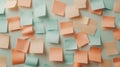 Team brainstorming with colorful sticky notes for creative collaboration AI generated