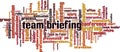 Team briefing word cloud Royalty Free Stock Photo