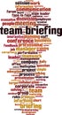 Team briefing word cloud Royalty Free Stock Photo