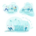 Team Building Banners, Copy Space for Extra Text Royalty Free Stock Photo