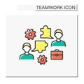 Team building color icon