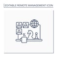 Team building games line icon