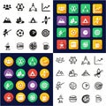 Team Building Icons All in One Icons Black & White Color Flat Design Freehand Set Royalty Free Stock Photo