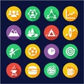 Team Building Icons Flat Design Circle