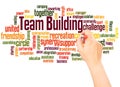 Team building word cloud hand writing concept